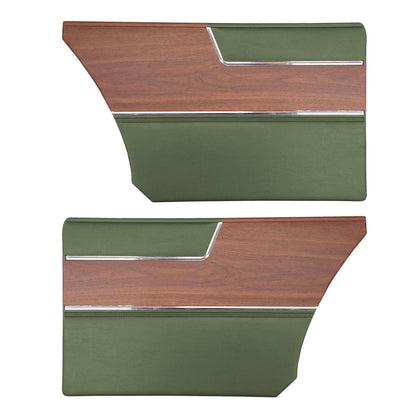69 BARRACUDA "DELUXE" HARDTOP REAR PANELS - GREEN