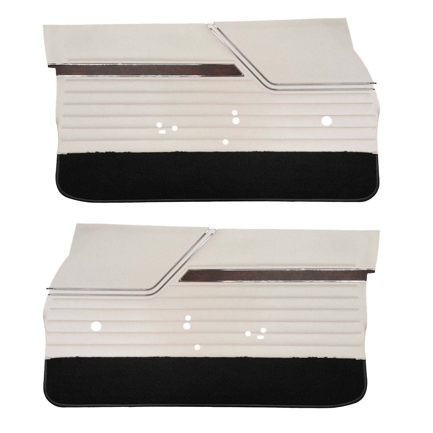 70 CUTLASS 'S'/442 SPORTS COUPE FRONT DOOR PANELS (UNASSEMBLED) - PEARL WHITE