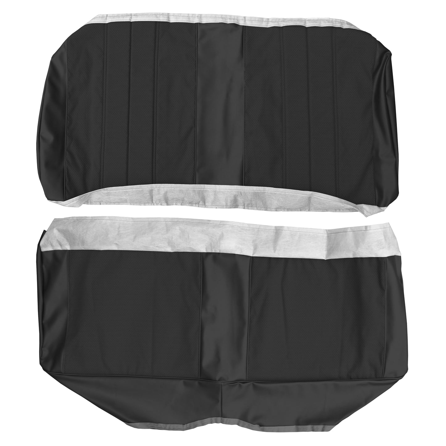 66 CHEVELLE/MALIBU HARDTOP REAR CLOTH UPHOLSTERY - SRM BLACK CLOTH/BLACK