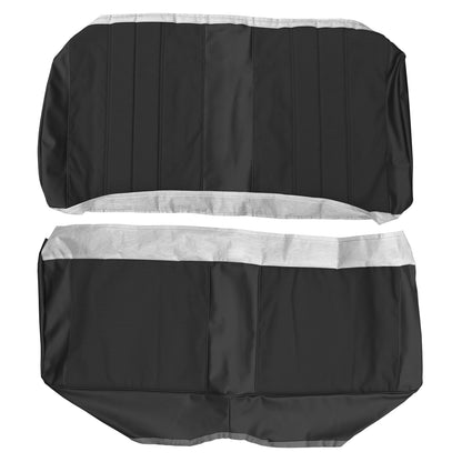66 CHEVELLE/MALIBU HARDTOP REAR CLOTH UPHOLSTERY - SRM BLACK CLOTH/BLACK