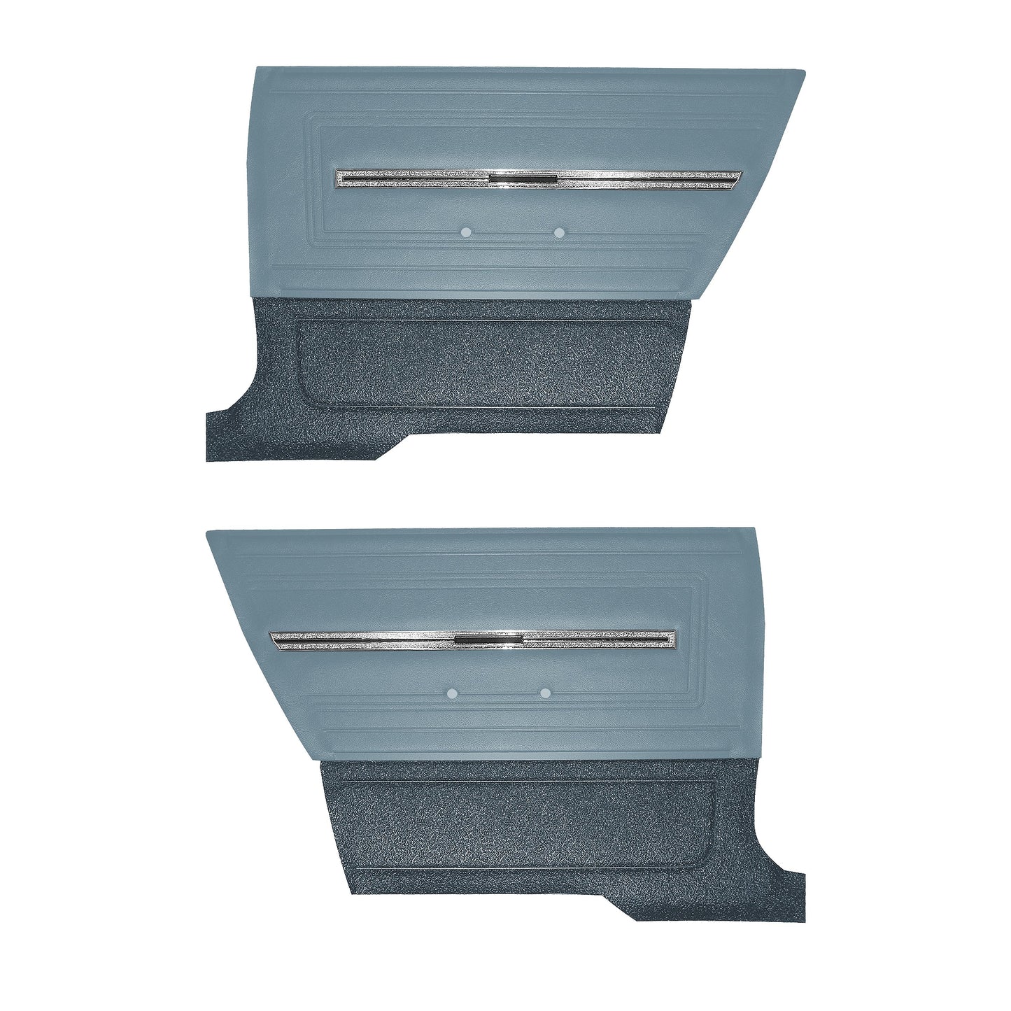 66 CHEVELLE/MALIBU HARDTOP REAR PANELS - LIGHT BLUE/MEDIUM BLUE