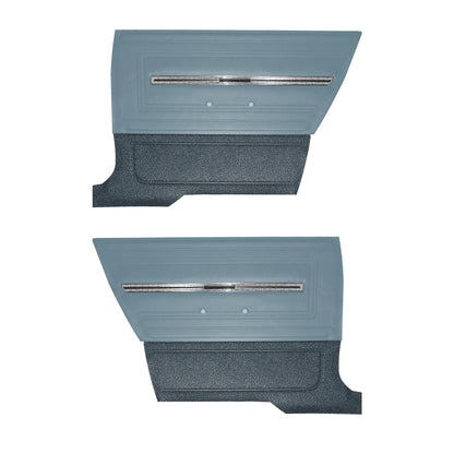 66 CHEVELLE/MALIBU HARDTOP REAR PANELS - LIGHT BLUE/MEDIUM BLUE