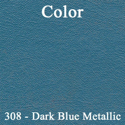 64 VALIANT SIGNET HARDTOP REAR UPHOLSTERY - DARK BLUE/LIGHT BLUE W/ SILVER TINSEL WELT