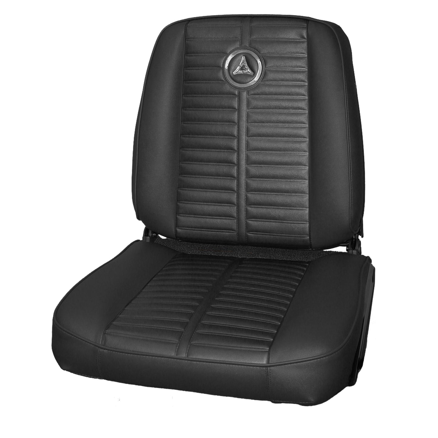 64 DART GT & 64-65 CSS TRUCK BUCKET UPHOLSTERY - BLACK W/ SILVER TINSEL WELT