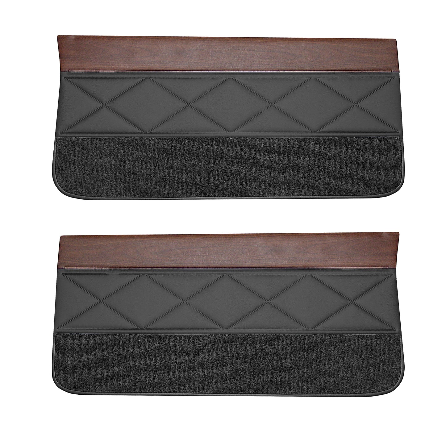 66 F-85/CUTLASS/442 "STANDARD" FRONT DOOR PANELS - BLACK