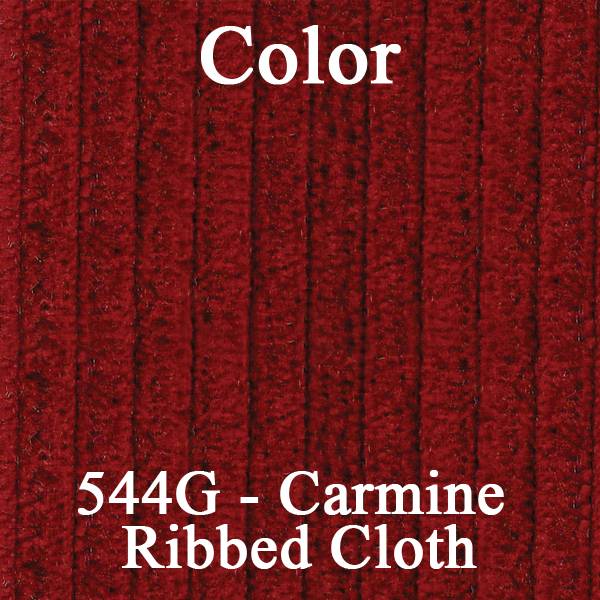 80 CAMARO "DELUXE CLOTH" DOOR PANELS (PRE-ASSEMBLED) - SRM CARMINE RIBBED CLOTH/CARMINE