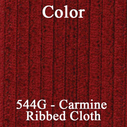 80 CAMARO "DELUXE CLOTH" DOOR PANELS (PRE-ASSEMBLED) - SRM CARMINE RIBBED CLOTH/CARMINE