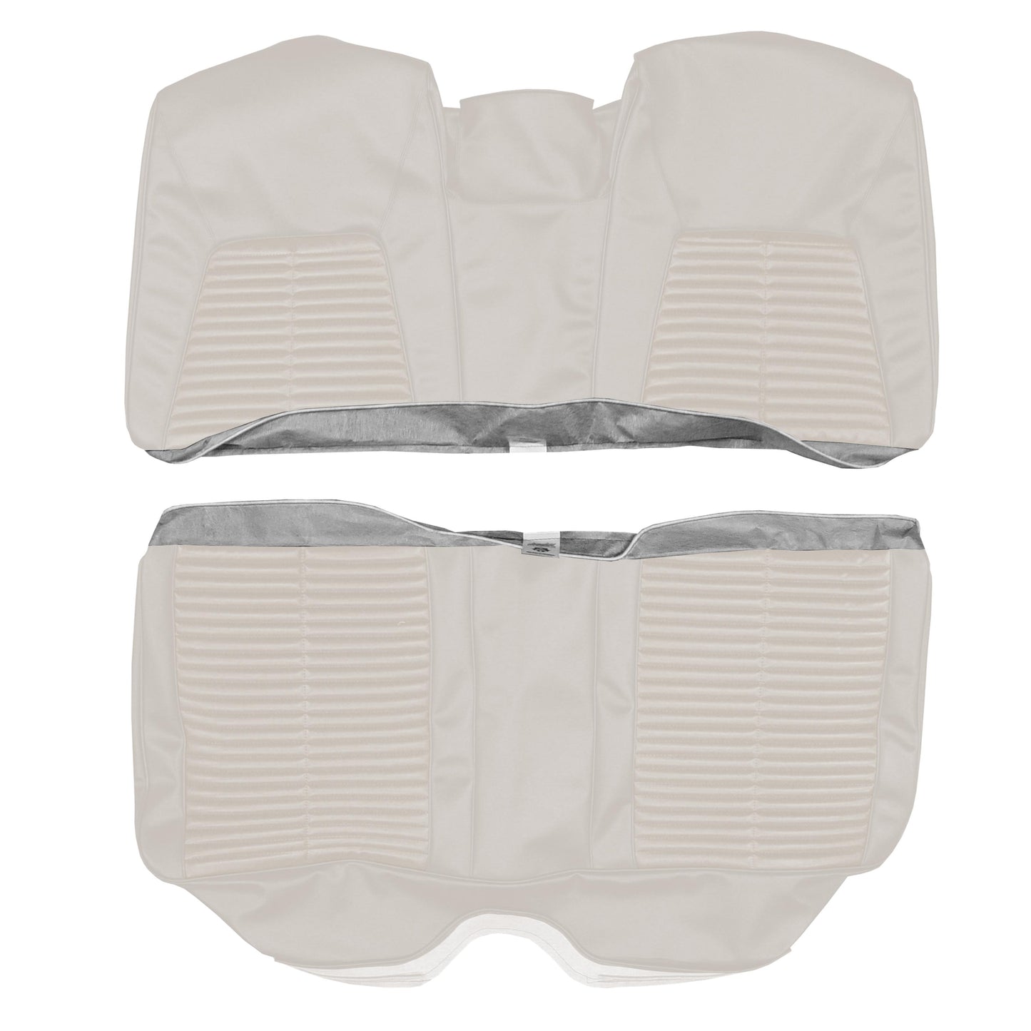 68 CHRYSLER 300/NEWPORT CONV. REAR UPHOLSTERY - PEARL WHITE