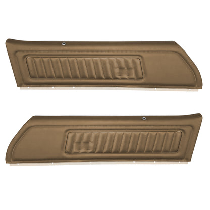 72 FIREBIRD/TRANS AM "DELUXE" UPPER DOOR PANELS (PRE-ASSEMBLED) - SADDLE