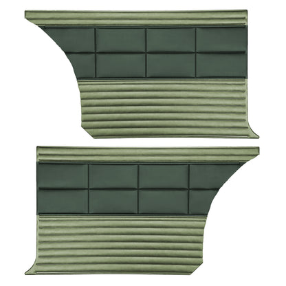 68 SATELLITE/ROADRUNNER "DECOR" HARDTOP REAR PANELS - DARK GREEN/LIGHT GREEN