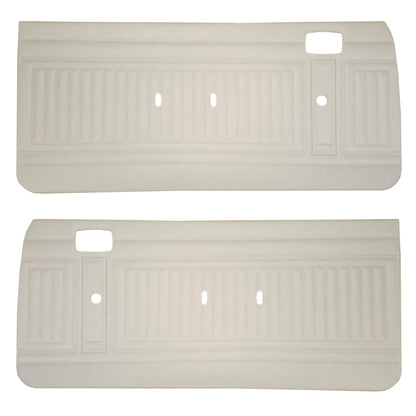 74-75 DUSTER "DECOR" FRONT DOOR PANELS W/ WOODGRAIN - PARCHMENT