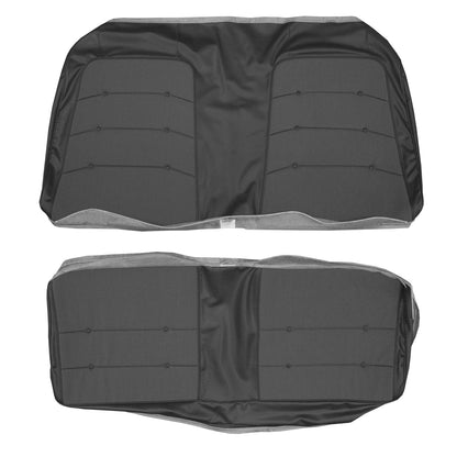 71 CHARGER SE HARDTOP REAR CLOTH UPHOLSTERY - SRM BLACK RIBBED CLOTH/BLACK