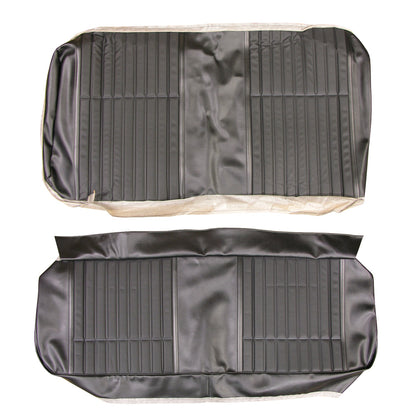 70 LEMANS COUPE REAR SEAT UPHOLSTERY - BLACK