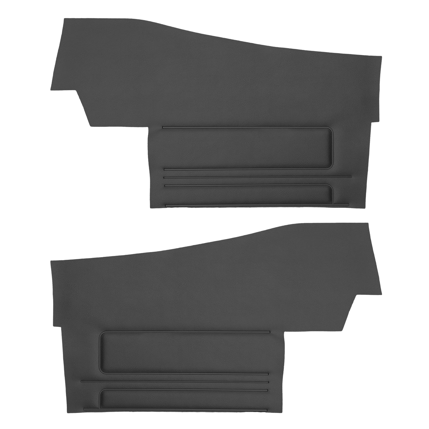 68 GTO/LEMANS CONVERTIBLE REAR PANELS (UNASSEMBLED) - BLACK