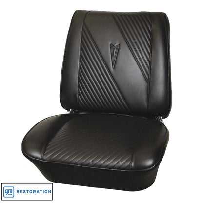 65 GTO/LEMANS BUCKET SEAT UPHOLSTERY - BLACK