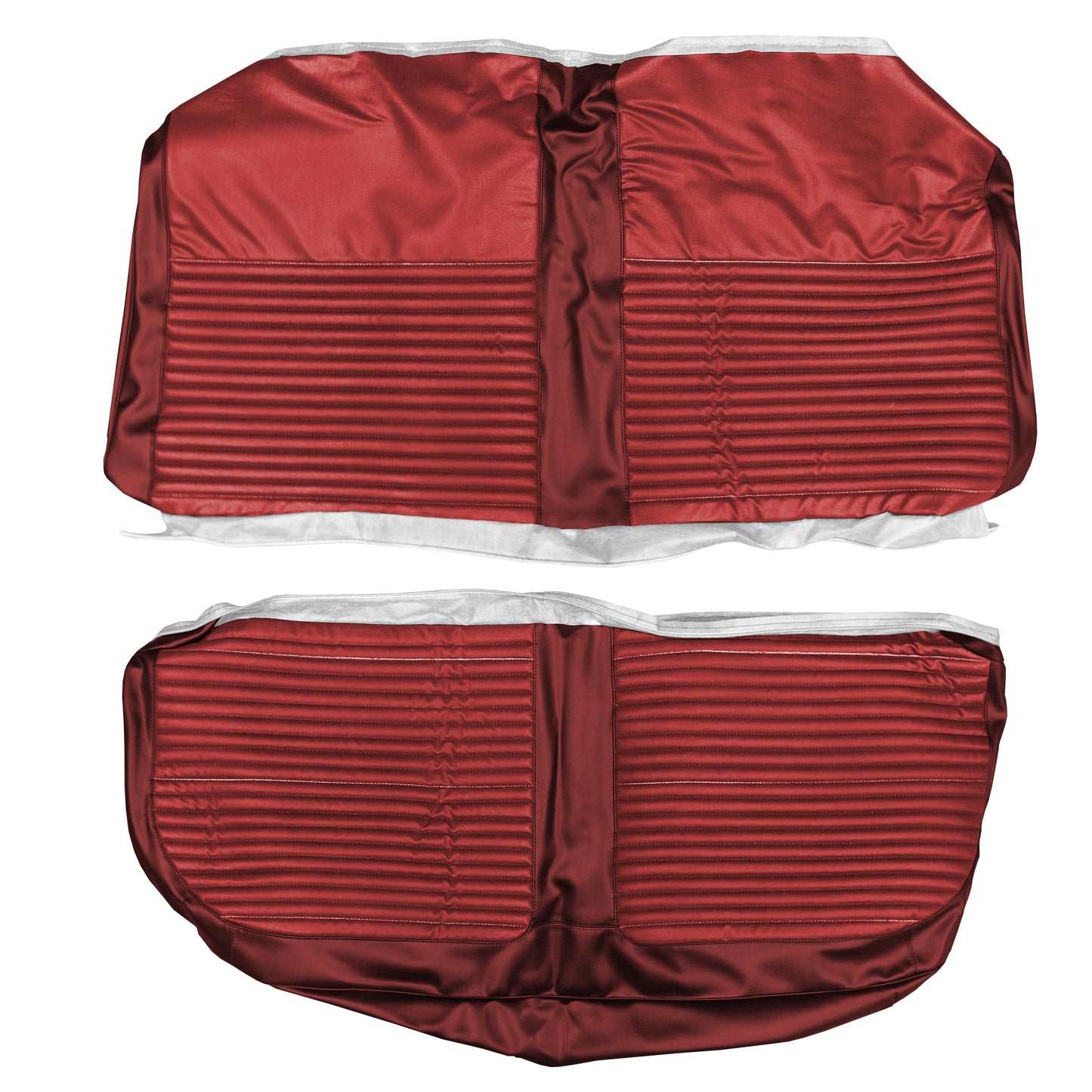 66 DART 270 HARDTOP REAR UPHOLSTERY - RED/CRIMSON RED