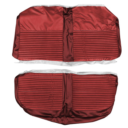 66 DART 270 HARDTOP REAR UPHOLSTERY - RED/CRIMSON RED