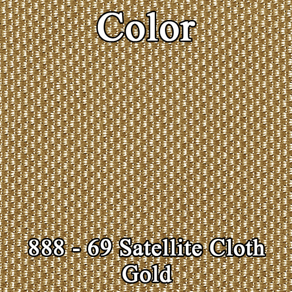 69 SATELLITE 4DR. STRAIGHT BENCH CLOTH UPHOLSTERY- SRM GOLD CLOTH/SADDLE
