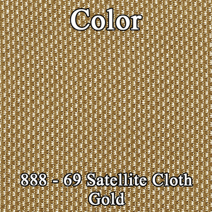 69 SATELLITE 4DR. STRAIGHT BENCH CLOTH UPHOLSTERY- SRM GOLD CLOTH/SADDLE