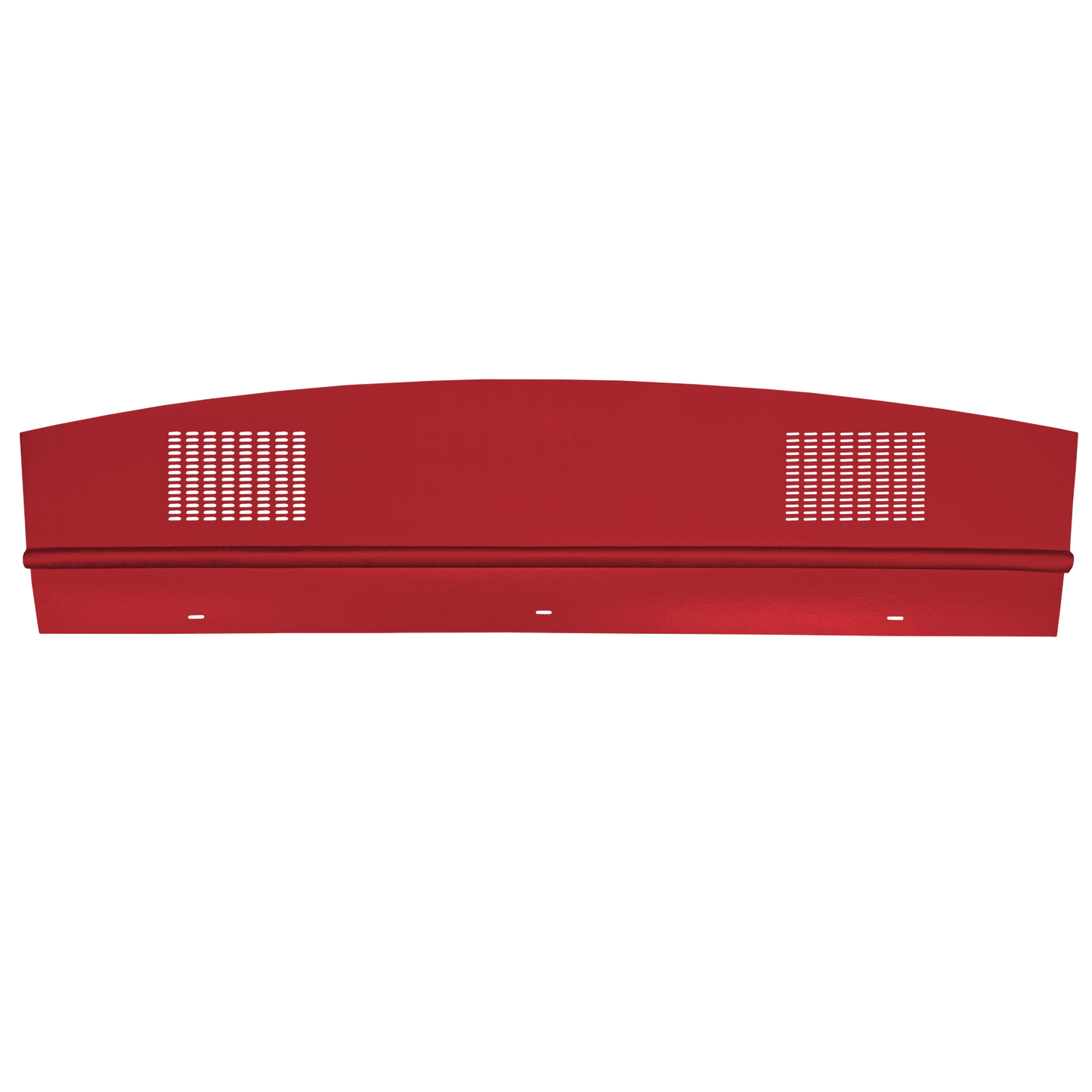 63 DODGE/PLYMOUTH B-BODY HARDTOP PACKAGE TRAY WITH SPEAKER CUT-OUTS - RED