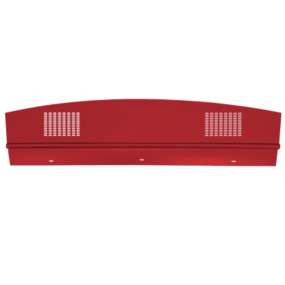 63 DODGE/PLYMOUTH B-BODY HARDTOP PACKAGE TRAY WITH SPEAKER CUT-OUTS - RED