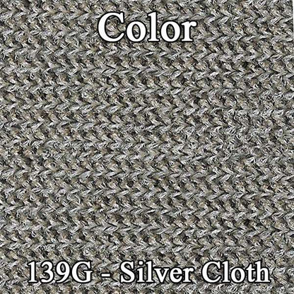 81 CAMARO "DELUXE CLOTH" DOOR PANELS (PRE-ASSEMBLED) - SRM SILVER RIBBED CLOTH/SILVER