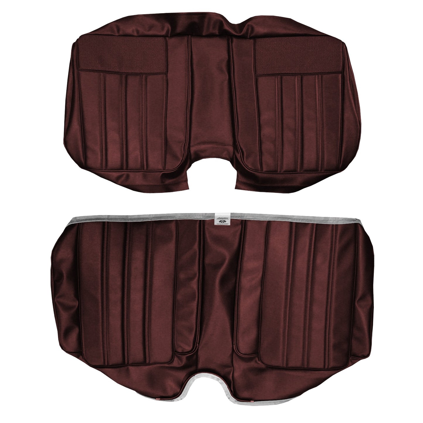 68 BARRACUDA "DELUXE" FASTBACK REAR UPHOLSTERY - MAROON