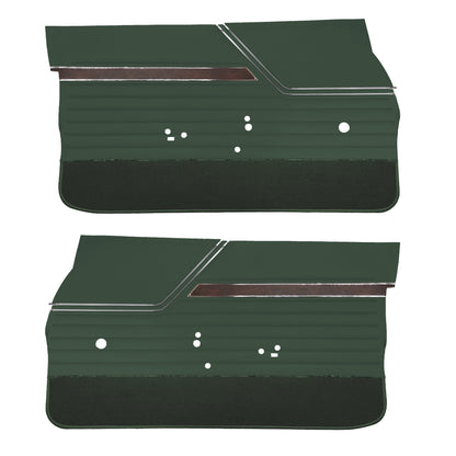 70 CUTLASS 'S'/442 SPORTS COUPE FRONT DOOR PANELS (UNASSEMBLED) - GREEN