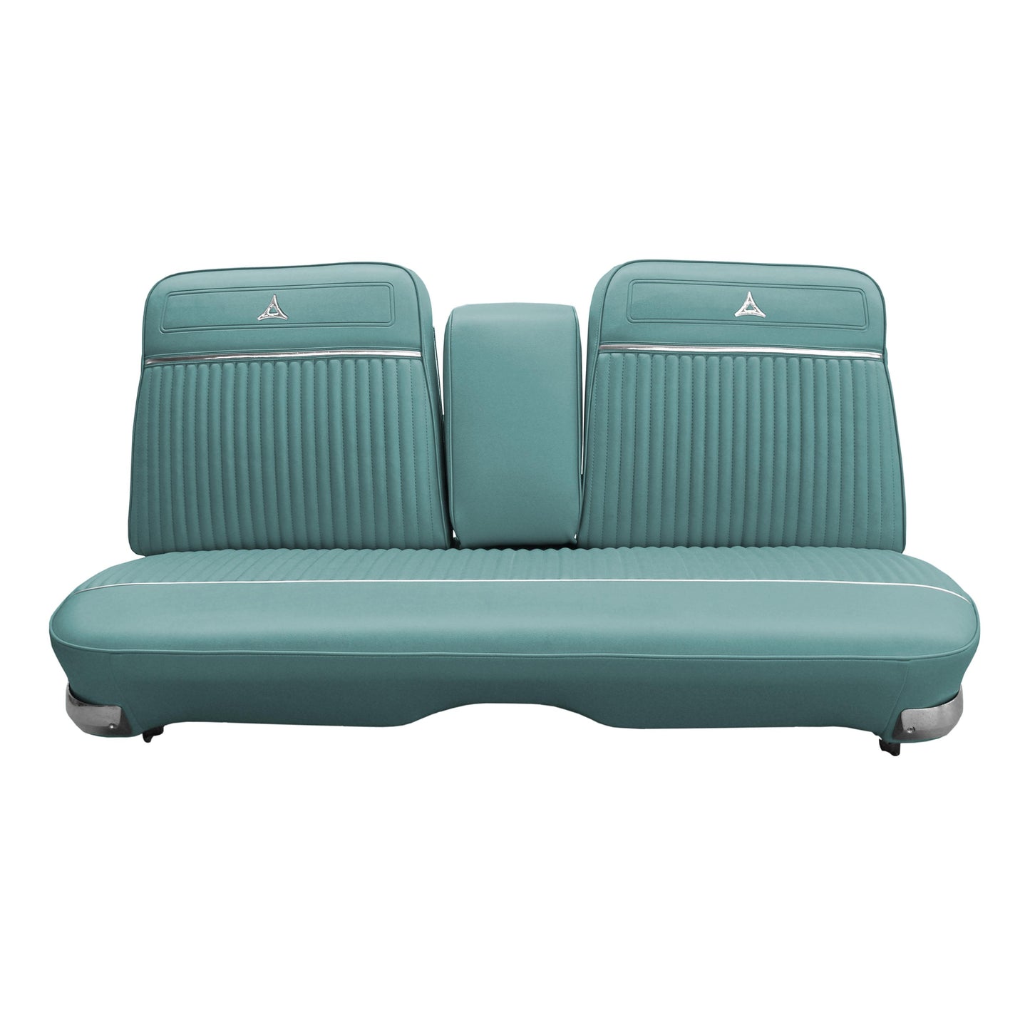 64 POLARA SPLIT BENCH W/ C.A.R. UPHOLSTERY - TURQUOISE