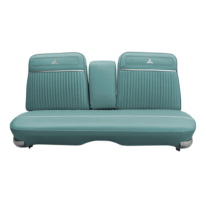 64 POLARA SPLIT BENCH W/ C.A.R. UPHOLSTERY - TURQUOISE