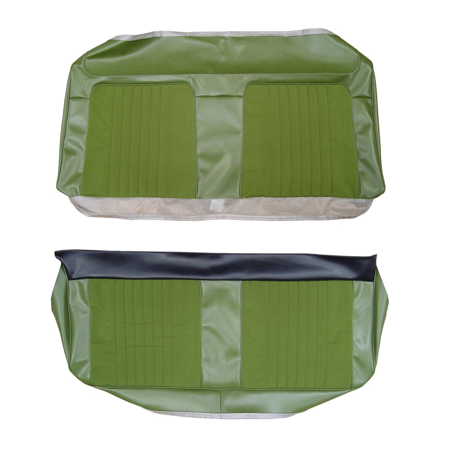 71 MALIBU HARDTOP REAR CLOTH UPHOLSTERY - SRM JADE GREEN CLOTH/JADE GREEN