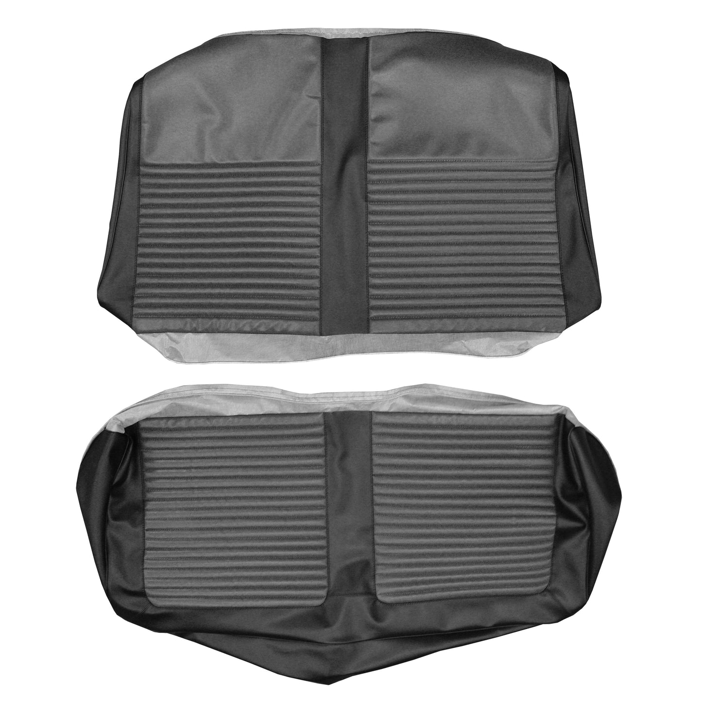 66 DART 270 CONVERTIBLE REAR UPHOLSTERY - DARK GRAY/BLACK