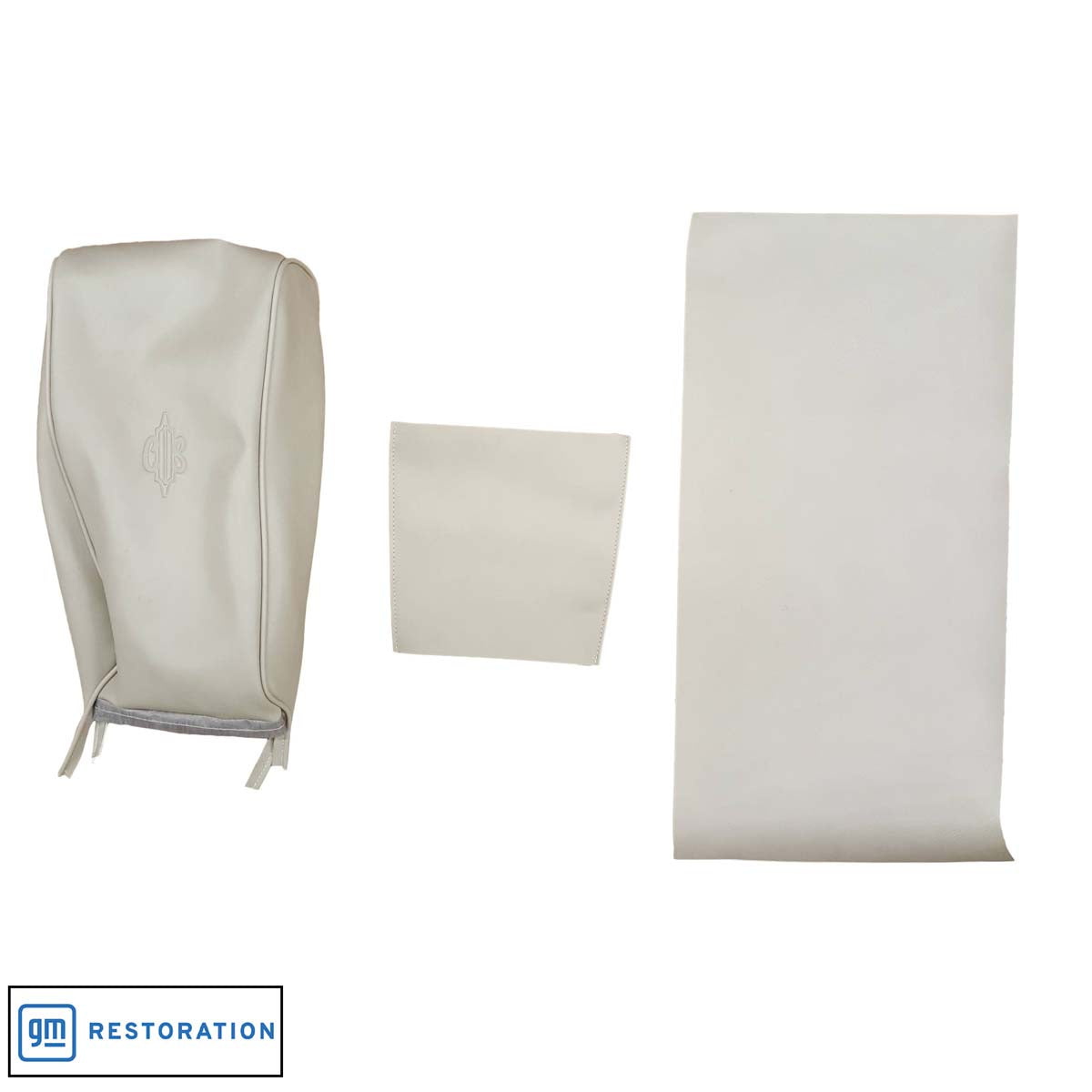69 CUTLASS SUPREME SPLIT BENCH SEAT CENTER ARMREST COVER - PARCHMENT