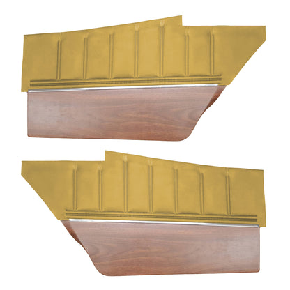 73 CHARGER HARDTOP REAR UPPER PANELS W/ WOODGRAIN (COLOGNE GRAIN) - LSRM HONEY GOLD