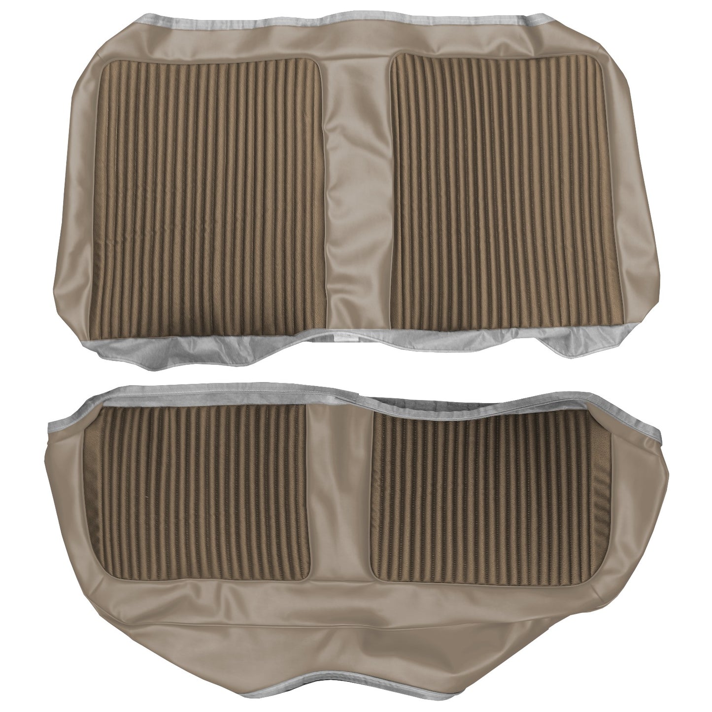 66 BELVEDERE II 4-DOOR SEDAN REAR UPHOLSTERY - GOLD/SRM LIGHT GOLD