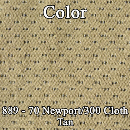 70 CHRYSLER 300/NEWPORT BUCKET SEAT CLOTH  UPHOLSTERY - SRM TAN CLOTH/PARCHMENT