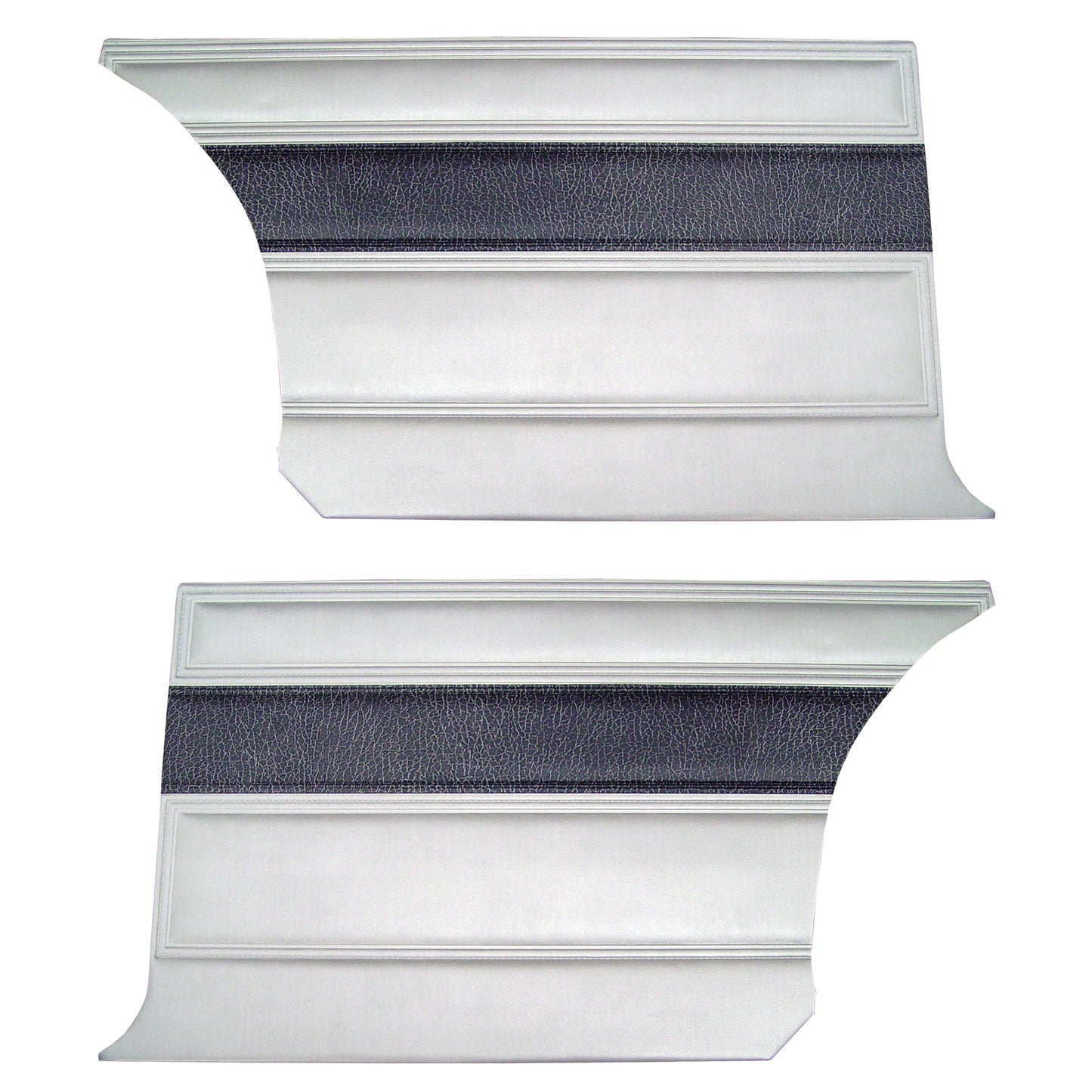 67 BELVEDERE II "SILVER SPECIAL" HARDTOP REAR PANELS - BLACK W/ SILVER CASTING/SILVER