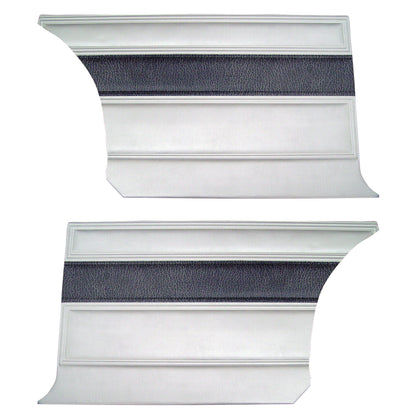 67 BELVEDERE II "SILVER SPECIAL" HARDTOP REAR PANELS - BLACK W/ SILVER CASTING/SILVER