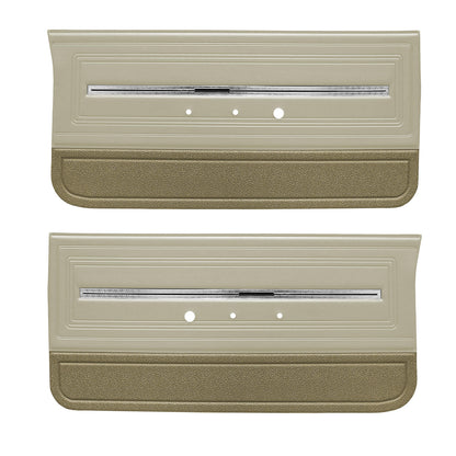 66 CHEVELLE/MALIBU FRONT DOOR PANELS - PARCHMENT/FAWN