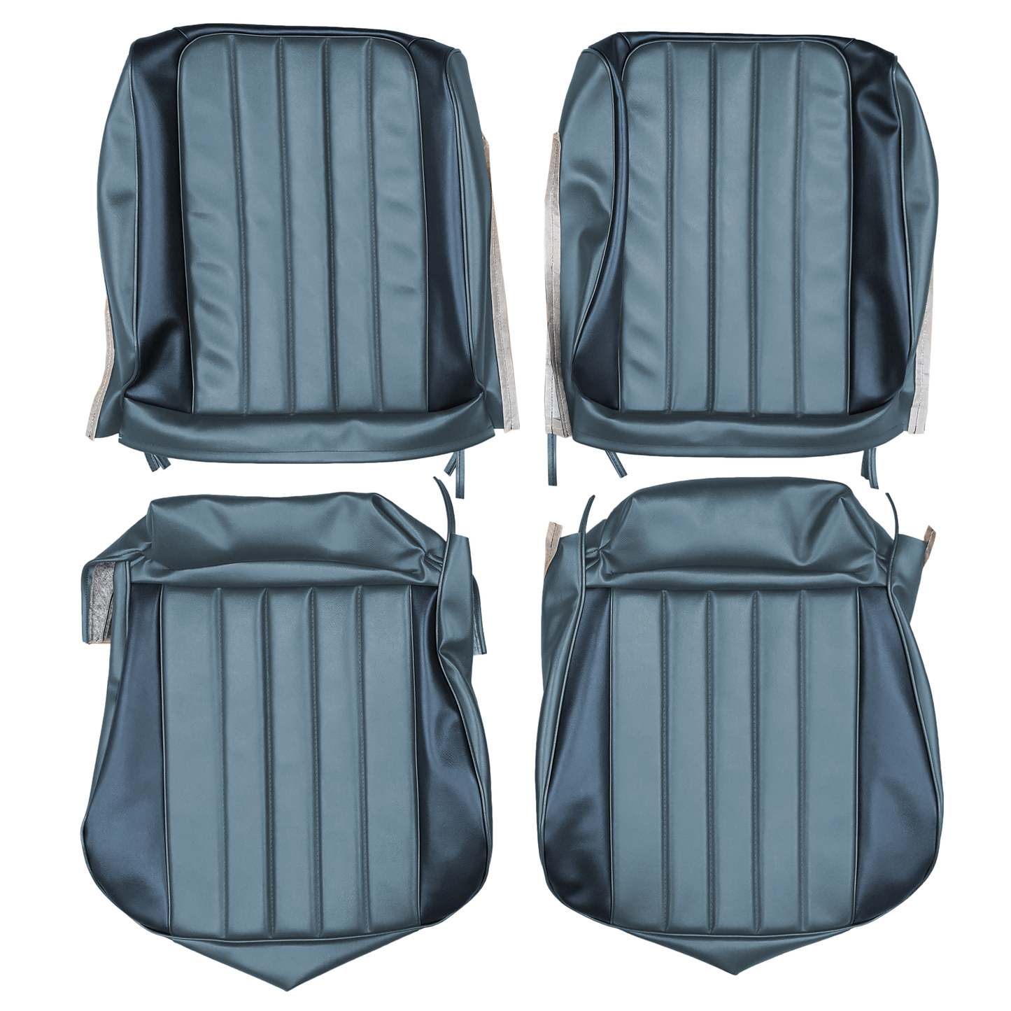 65 SKYLARK/GS COUPE BUCKET SEAT UPHOLSTERY - LIGHT BLUE/DARK BLUE
