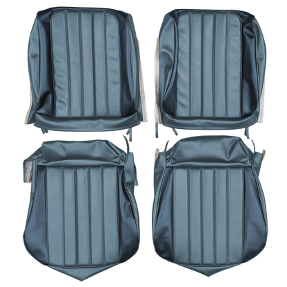 65 SKYLARK/GS COUPE BUCKET SEAT UPHOLSTERY - LIGHT BLUE/DARK BLUE