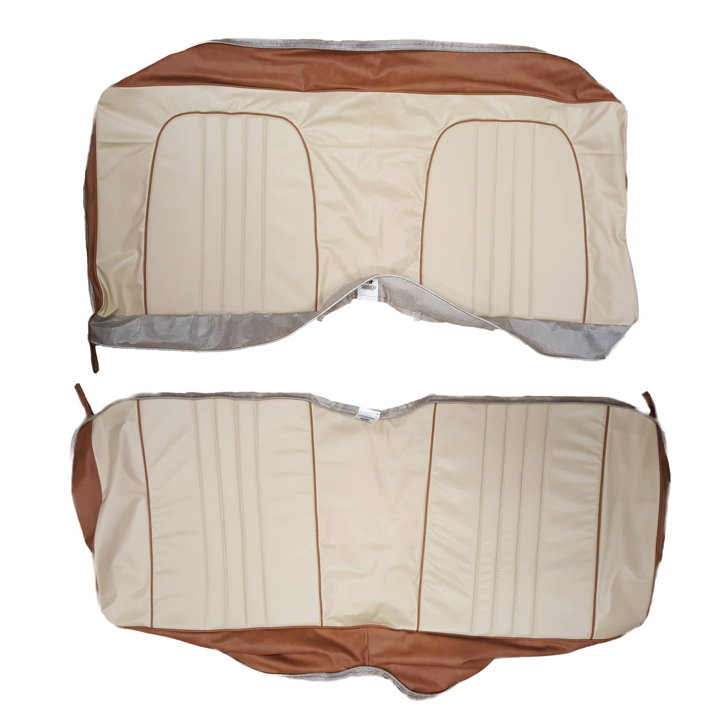 73 JAVELIN/AMX HARDTOP REAR UPHOLSTERY - PARCHMENT/SRM BROWN