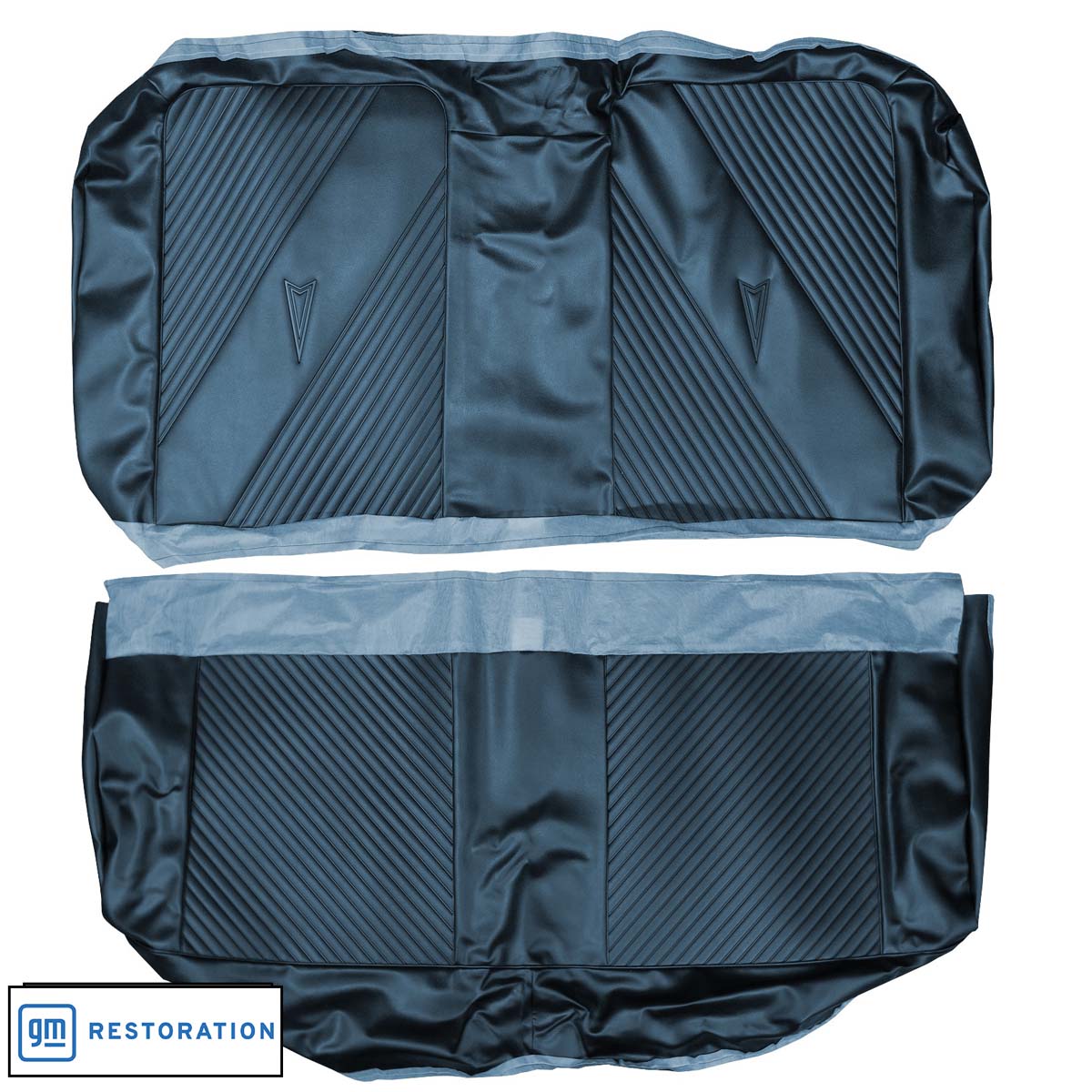 65 GTO/LEMANS HARDTOP REAR UPHOLSTERY - BLUE