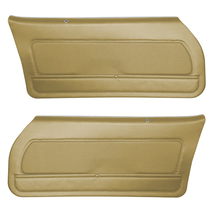 74 CAMARO "DELUXE" DOOR PANELS (PRE-ASSEMBLED) - SADDLE