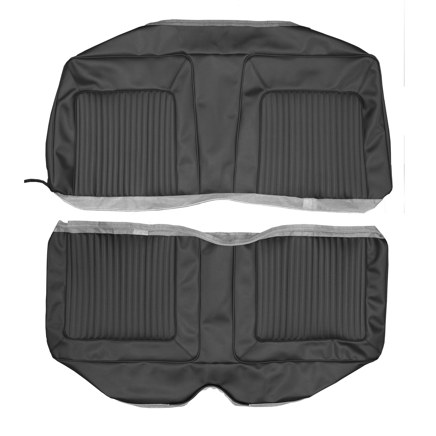 67 BARRACUDA HARDTOP REAR UPHOLSTERY - BLACK