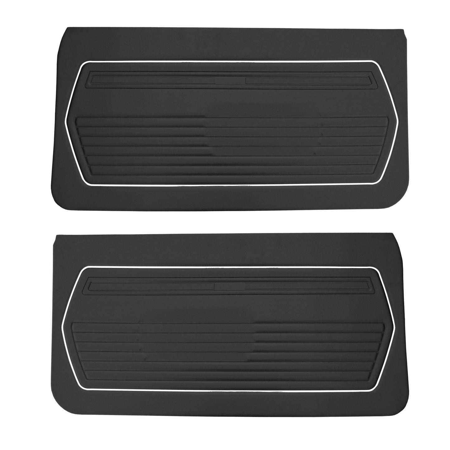 69 CAMARO "STANDARD" FRONT DOOR PANELS (UNASSEMBLED) - BLACK