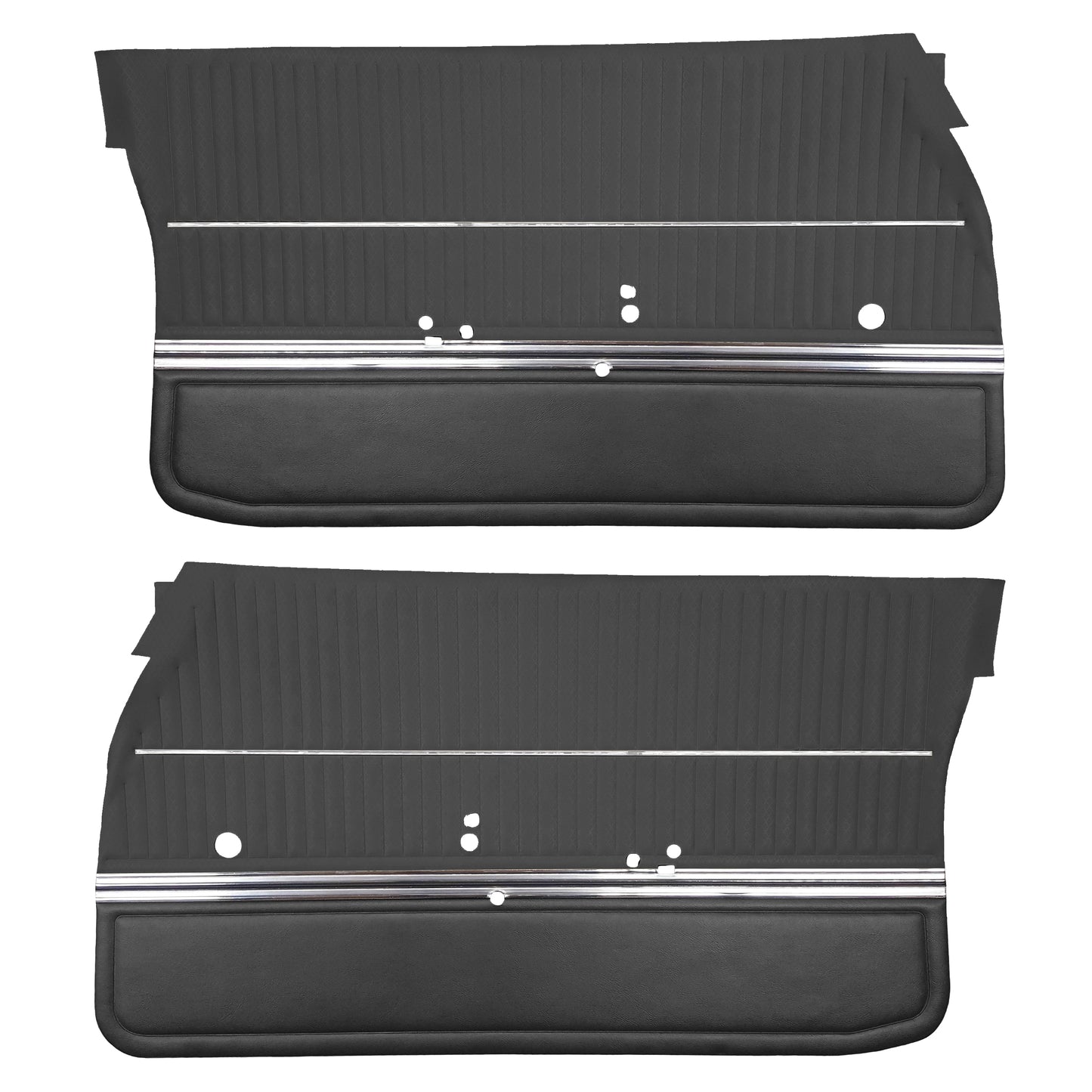 69 CUTLASS 'S'/442 SPORTS COUPE FRONT DOOR PANELS (UNASSEMBLED) - BLACK