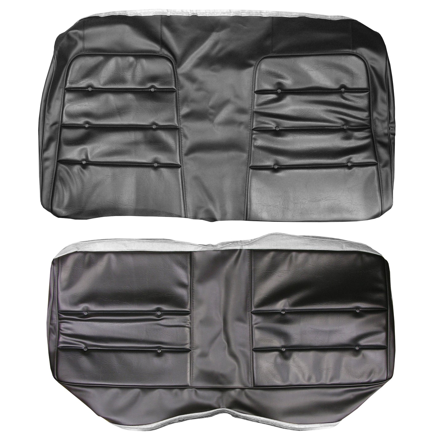 72-73 CHARGER & 73 SATELLITE/ROADRUNNER REAR UPHOLSTERY - BLACK