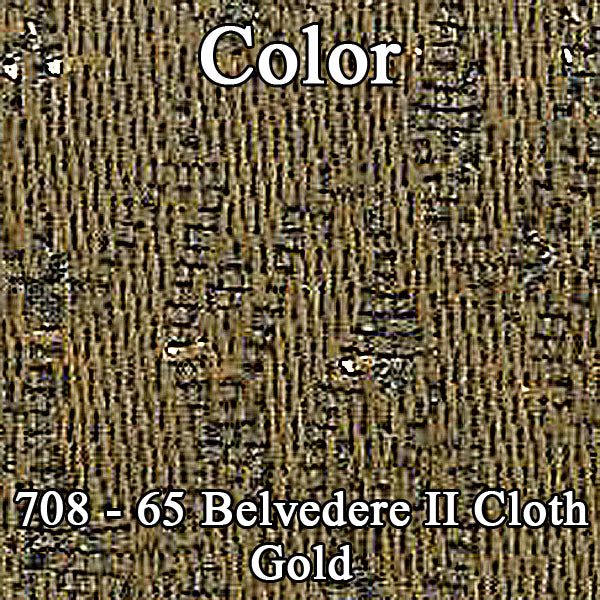 65 BELVEDERE II SPLIT BENCH CLOTH UPHOLSTERY - SRM GOLD CLOTH/GOLD
