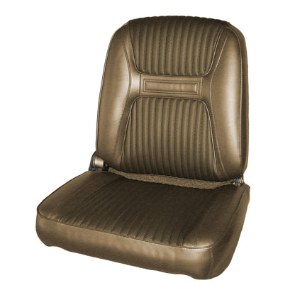 65 CHRYSLER 300/300L BUCKET SEAT UPHOLSTERY - SRM GOLD-BLACK FILLED/GOLD
